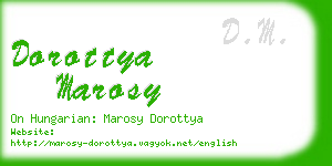 dorottya marosy business card